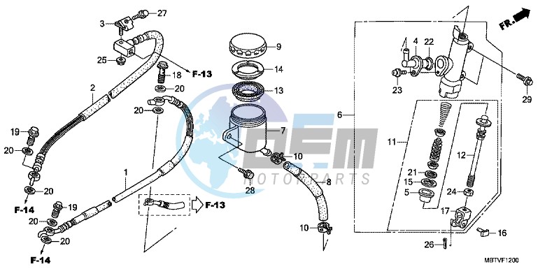 REAR BRAKE MASTER CYLINDER (XL1000V)