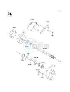 JH 750 F [SUPER SPORT XI] (F1-F2) [SUPER SPORT XI] drawing DRIVE SHAFT