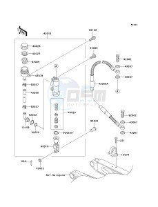 KX 500 E [KX500] (E10-E14) [KX500] drawing REAR MASTER CYLINDER