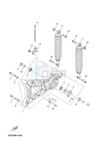 YP125RA (ABS) X-MAX 250 ABS (2DL6 2DL6 2DL6 2DL6) drawing REAR ARM & SUSPENSION