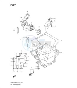 GSX1300R drawing OIL PAN/OIL PUMP