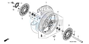 VFR1200FDC VFR1200F Dual Clutch E drawing FRONT WHEEL