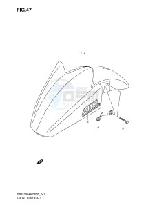 GSF1250 (E2) Bandit drawing FRONT FENDER (MODEL K7 K8)