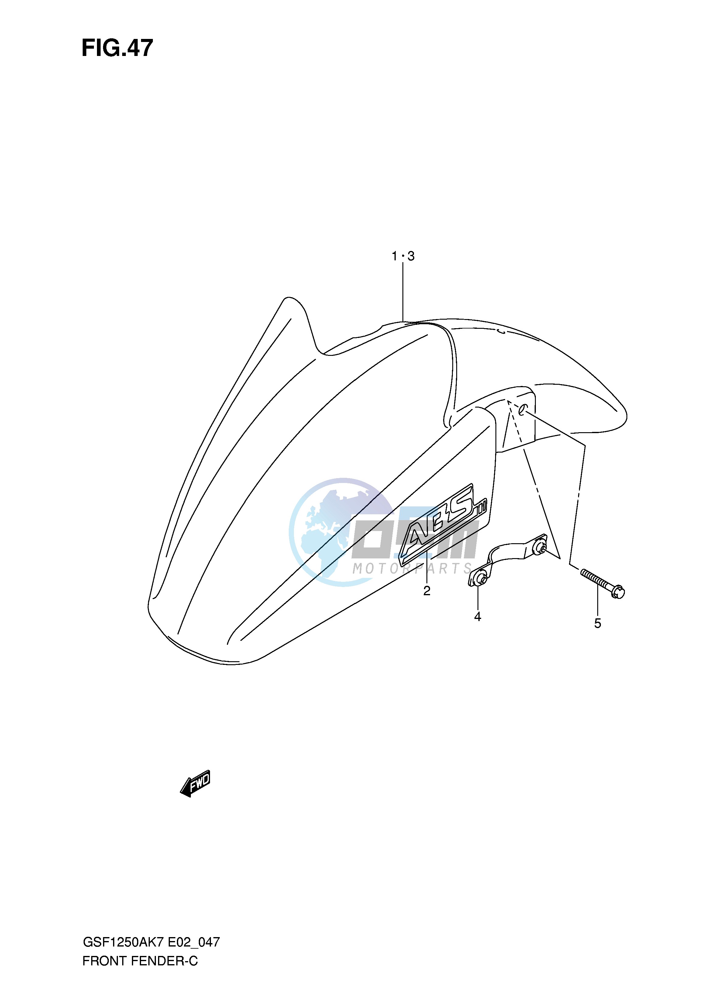 FRONT FENDER (MODEL K7 K8)