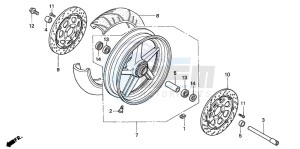 VTR1000SP VTR1000SP-2 drawing FRONT WHEEL (VTR1000SP2/3 /4/5/6)