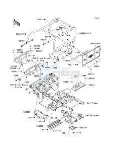 KAF 400 A [MULE 610 4X4] (A6F-AF) A9F drawing GUARDS_CAB FRAME