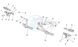 V7 II Stornello ABS 750 (APAC) drawing Rear footrests