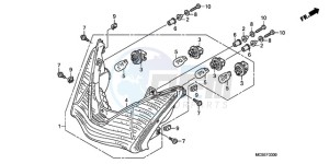 ST13009 UK - (E / MKH MME) drawing REAR COMBINATION LIGHT