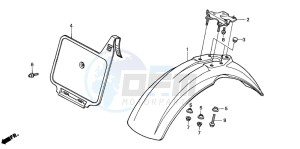 XR100R drawing FRONT FENDER