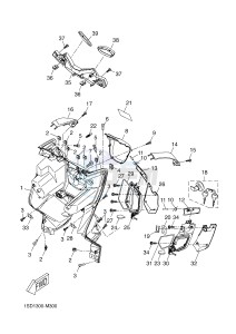 YP400RA X-MAX 400 ABS (1SD2 1SD2 1SD2) drawing LEG SHIELD