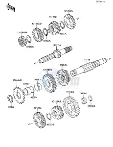 KX 250 F [KX250] (F1) [KX250] drawing TRANSMISSION