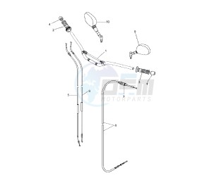 XT Z TENERE 660 drawing STEERING HANDLE AND CABLE