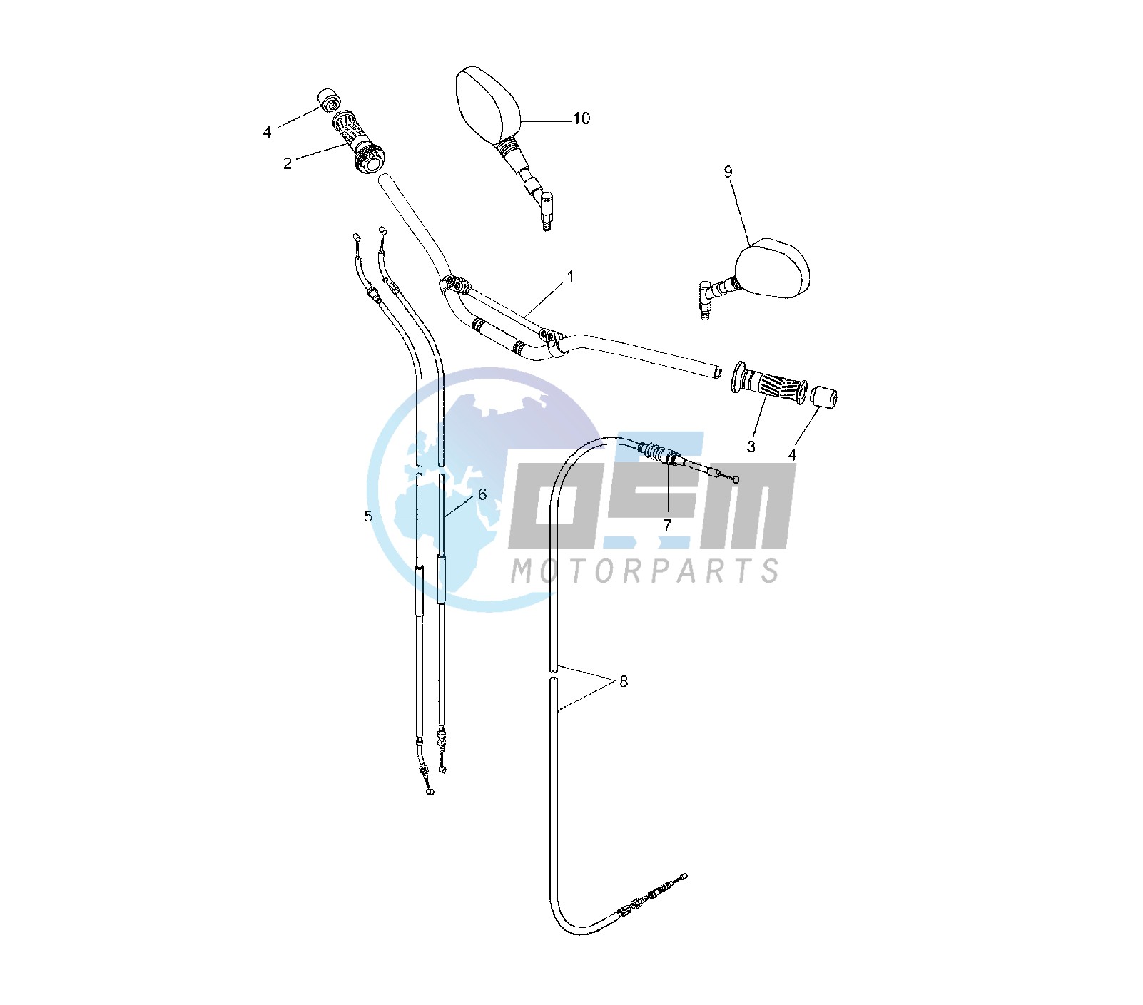 STEERING HANDLE AND CABLE