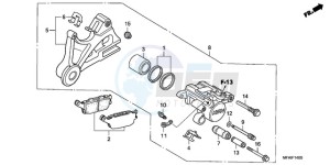 CBF10009 F / CMF drawing REAR BRAKE CALIPER (CBF1000)