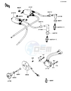 KZ 1100 B [GPZ) (B1-B2) [GPZ) drawing IGNITION