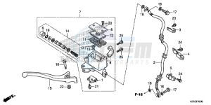 SH125DSG SH125 UK - (E) drawing FRONT BRAKE MASTER CYLINDER