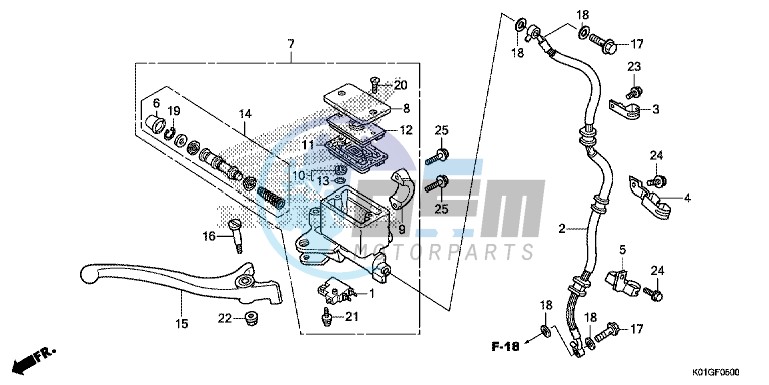 FRONT BRAKE MASTER CYLINDER