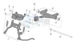 SR R and R Factory 50 IE-Carb drawing Central stand - connecting rod