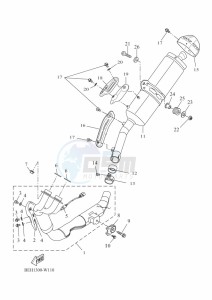 XTZ690 TENERE 700 (BEH1) drawing EXHAUST