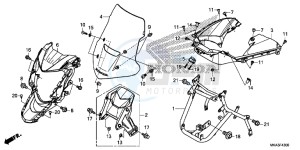 NC750XDG SH125AS UK - (E) drawing FRONT COWL