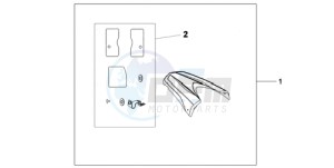 CB600FA39 France - (F / ABS CMF ST 25K) drawing REAR SEAT COWL QUASAR SILVER METALLIC