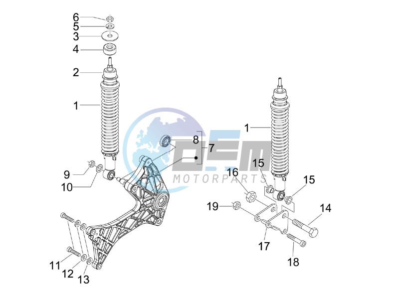 Rear suspension - Shock absorber/s