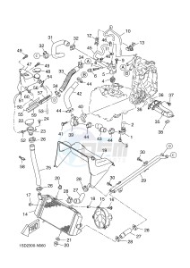 YP400R X-MAX 400 X-MAX (1SD7 1SD7 1SD7) drawing RADIATOR & HOSE