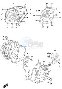 DL650 drawing CRANKCASE COVER