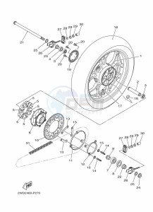 MT-03 MTN320-A (B9A8) drawing REAR WHEEL