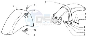 ET4 150 Leader drawing Front and rear mudguard