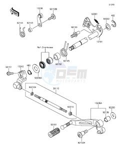 Z1000 ZR1000FEF FR GB XX (EU ME A(FRICA) drawing Gear Change Mechanism