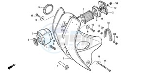 C90Z 50 drawing FRONT COVER/AIR CLEANER