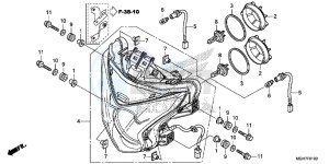 VFR1200XDF CrossTourer - VFR1200X Dual Clutch 2ED - (2ED) drawing HEADLIGHT