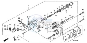 TRX420FAA Australia - (U) drawing REAR BRAKE CALIPER