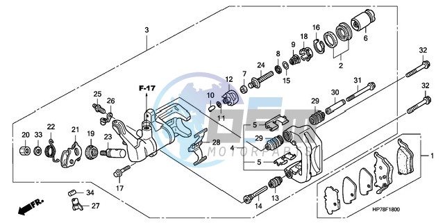 REAR BRAKE CALIPER