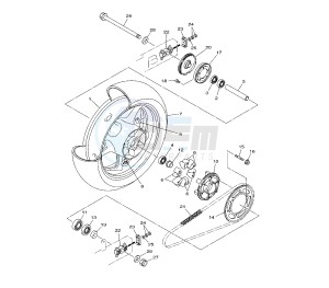 XJ6-NA ABS 600 drawing REAR WHEEL