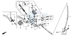 CRF250R9 ED / BLA CMF drawing FR. BRAKE MASTER CYLINDER