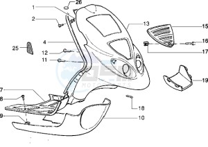 NRG 50 MC3 drawing Front shield-Footboard-Spoiler