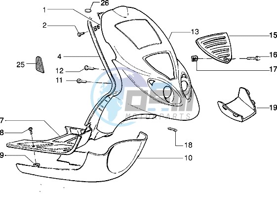 Front shield-Footboard-Spoiler