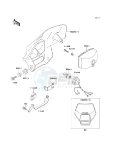 KDX 200 H [KDX200] (H6-H9) [KDX200] drawing HEADLIGHT-- S- -