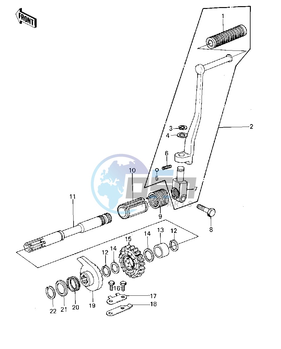 KICKSTARTER MECHANISM -- 77-78 A1_A2_A2A- -