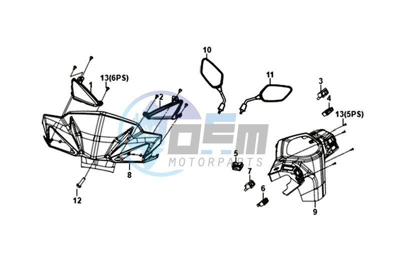 HEADLIGHT COVER / MIRRORS /  SWITCHES