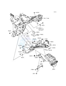 NINJA_300_ABS EX300BDF XX (EU ME A(FRICA) drawing Rear Fender(s)