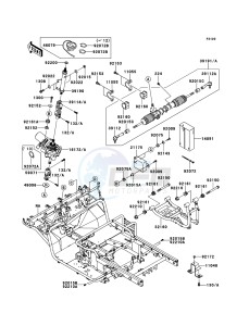 MULE 4010 DIESEL 4x4 KAF950F9F EU drawing Frame