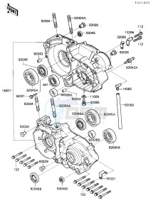 KX 250 C [KX250] (C2) [KX250] drawing CRANKCASE -- 84 KX250-C2- -