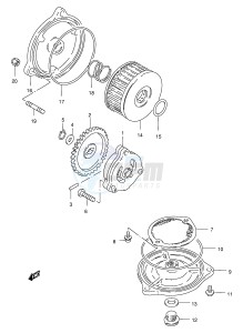 GZ250 (E1) drawing OIL PUMP