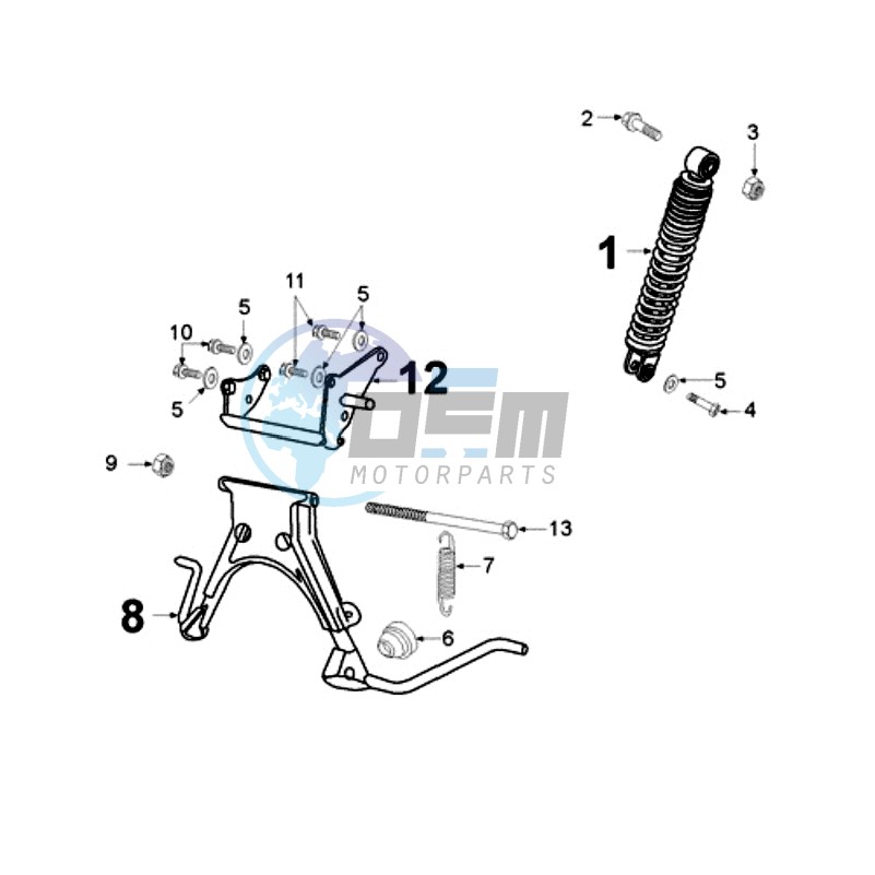 REAR SHOCK AND STAND