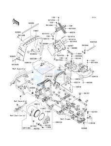 KVF 750 A [BRUTE FORCE 750 4X4] (A1) A1 drawing FRAME FITTINGS