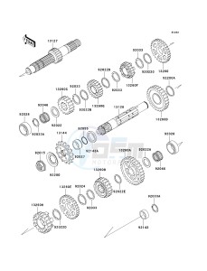 KL 650 A [KLR650] (A15-A19) [KLR650] drawing TRANSMISSION