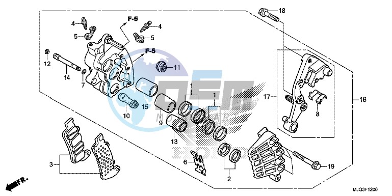 R. FRONT BRAKE CALIPER ( ABS)